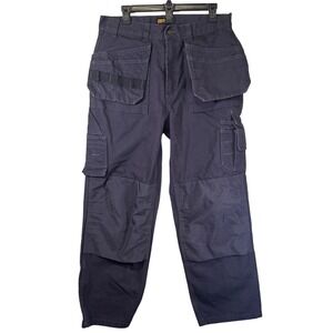 Blaklader Bantam Work Pants Mens 34x30 Navy Blue Cotton Utility Cargo Tool Pants